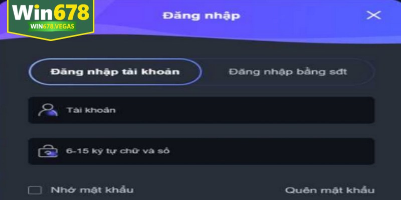 Đăng nhập WIN678 bằng điện thoại di động nhanh chóng đơn giản
