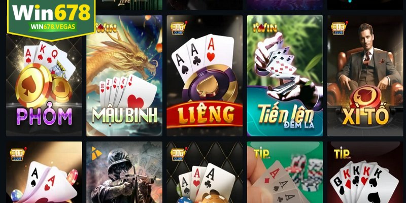 Các trò chơi hấp dẫn tại sảnh Game bài WIN678 không thể bỏ qua